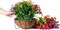Artificial Faux Hanging Plants Flowers Basket 6"D x 12"W x 12"H